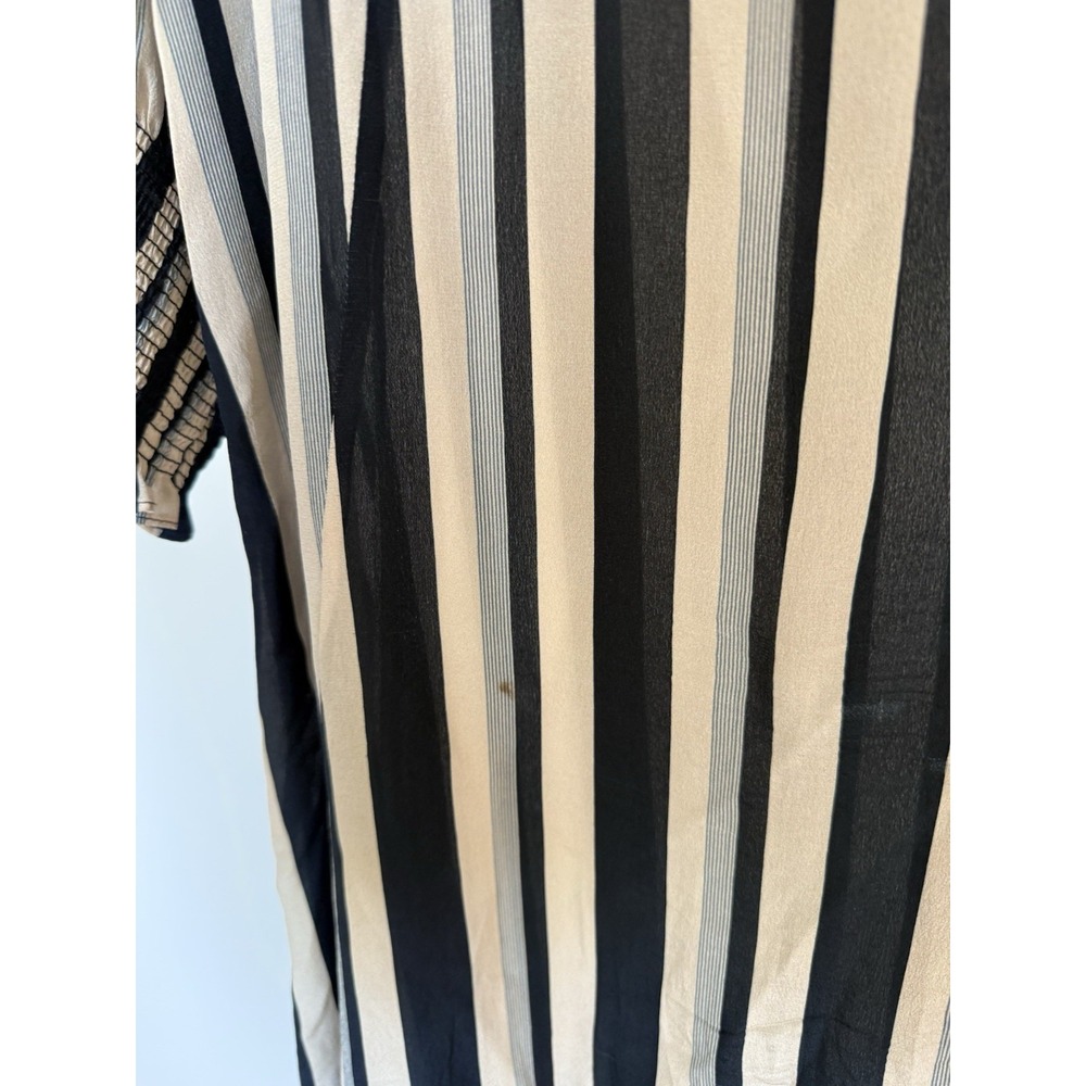 Figue Indiana Striped Shirtdress Midi Size Small Silk - Picture 7 of 8